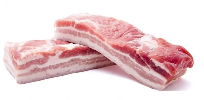 Productfoto Buikspek zonder zwoerd Krullvarken 1500 g.