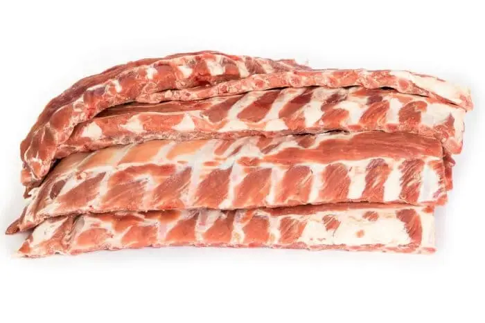 Productfoto Spareribs rauw doos 10 kg.