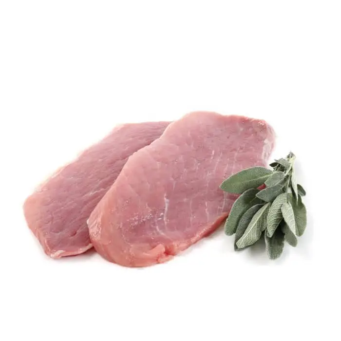 Productfoto Schnitzel van de bovenbil ongepaneerd 165 g.